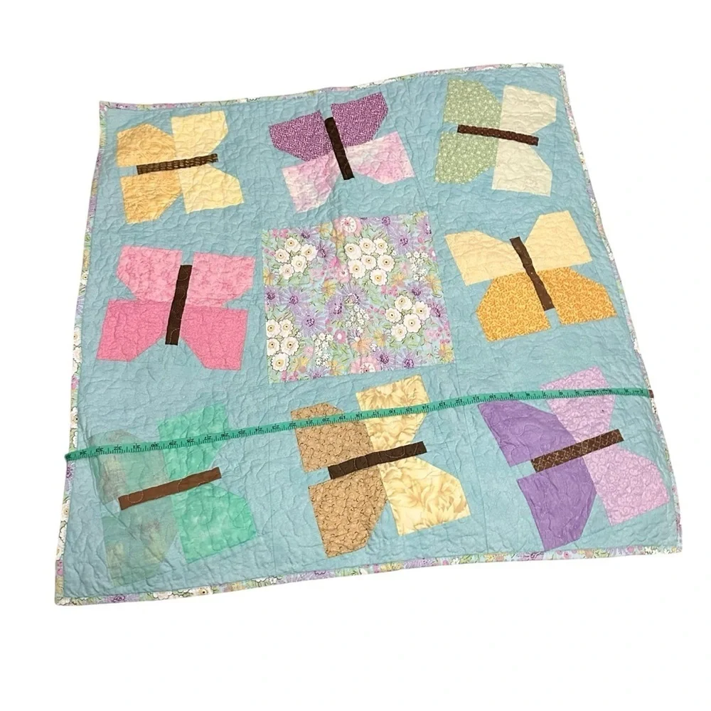 Colorful Butterfly Pattern Baby Quilt